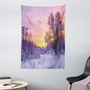 Snowy Forest Sunset Tapestry || Winter Landscape🌅